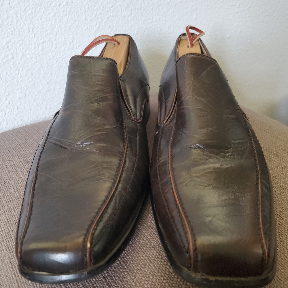 Steve Madden Brown Leather Slip ons